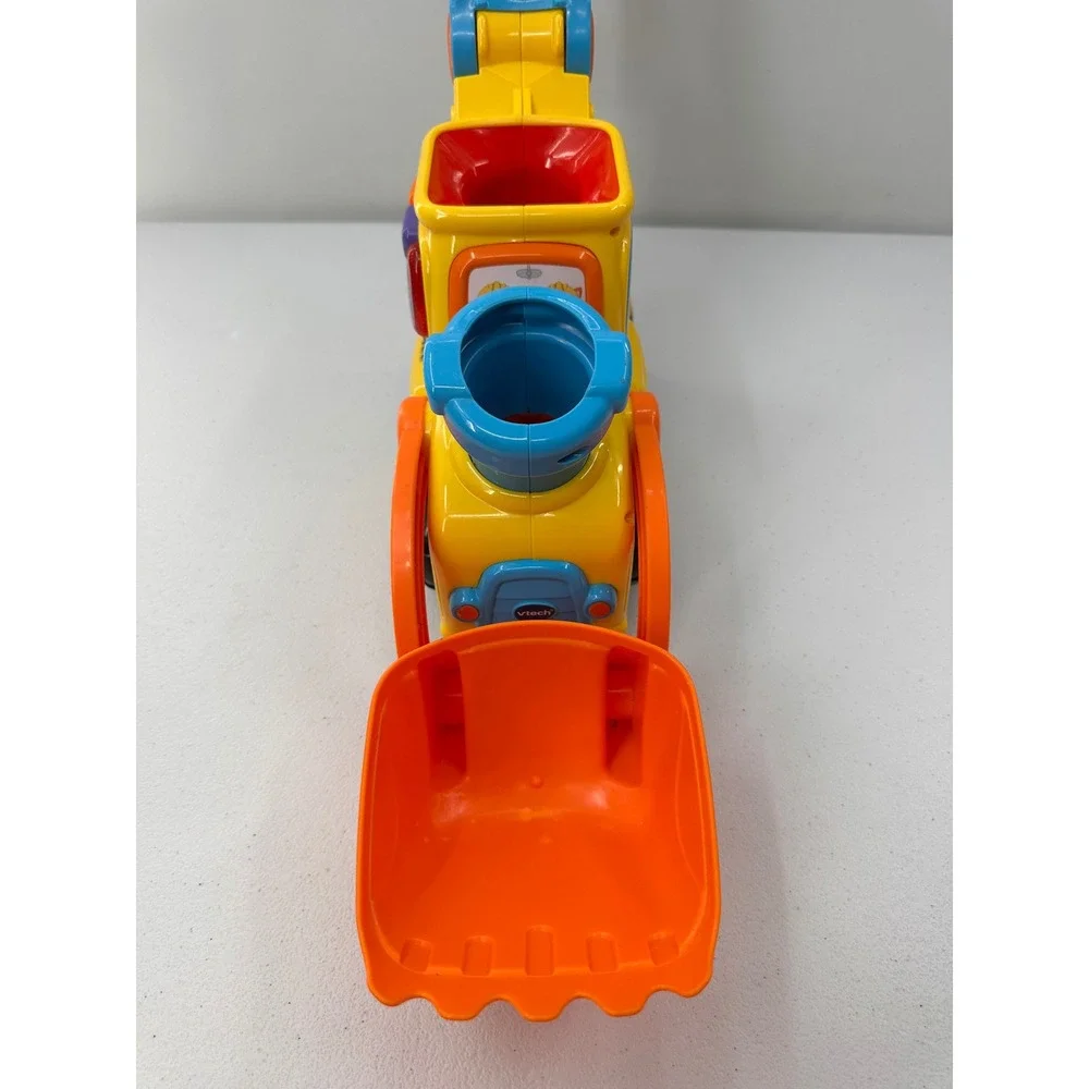 VTech Push and Pop Bulldozer Toddler Learning Toy Yellow Construction Truck Kids